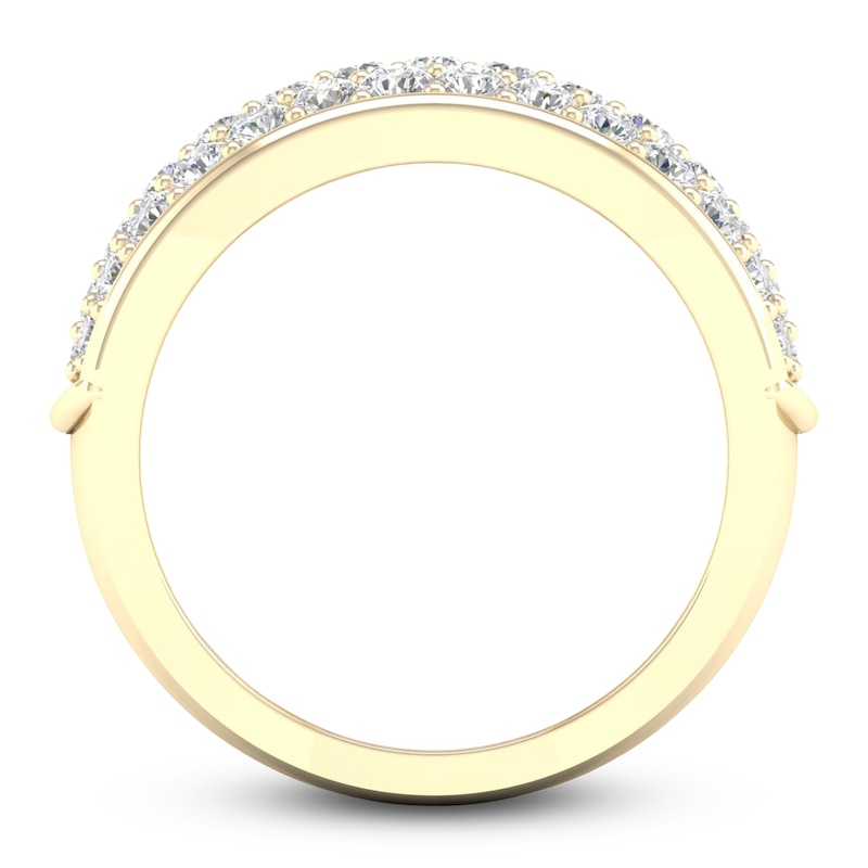 Main Image 4 of Previously Owned Diamond Pave Anniversary Band 1 ct tw Round 14K Yellow Gold
