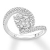 Thumbnail Image 1 of Previously Owned Diamond Engagement Ring 3/4 ct tw Round-cut 14K White Gold