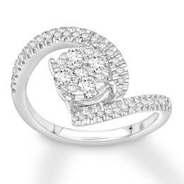 Previously Owned Diamond Engagement Ring 3/4 ct tw Round-cut 14K White Gold