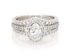 Thumbnail Image 1 of Previously Owned Pnina Tornai Oval-Cut Diamond Halo Bridal Set 2 ct tw 14K White Gold Size 5.75