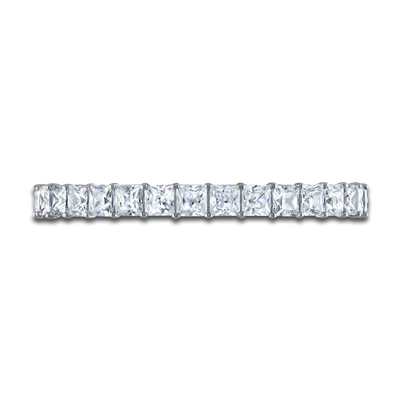 Main Image 3 of Previously Owned Vera Wang WISH Diamond Wedding Band 1 ct tw Princess 18K White Gold