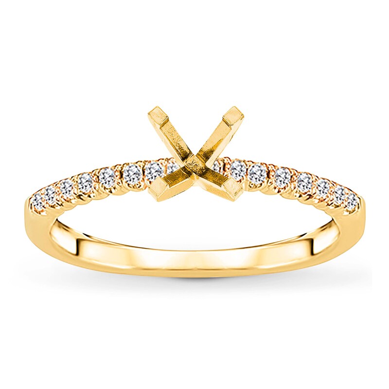 Main Image 1 of Previously Owned Diamond Engagement Ring Setting 1/6 ct tw Round 14K Yellow Gold