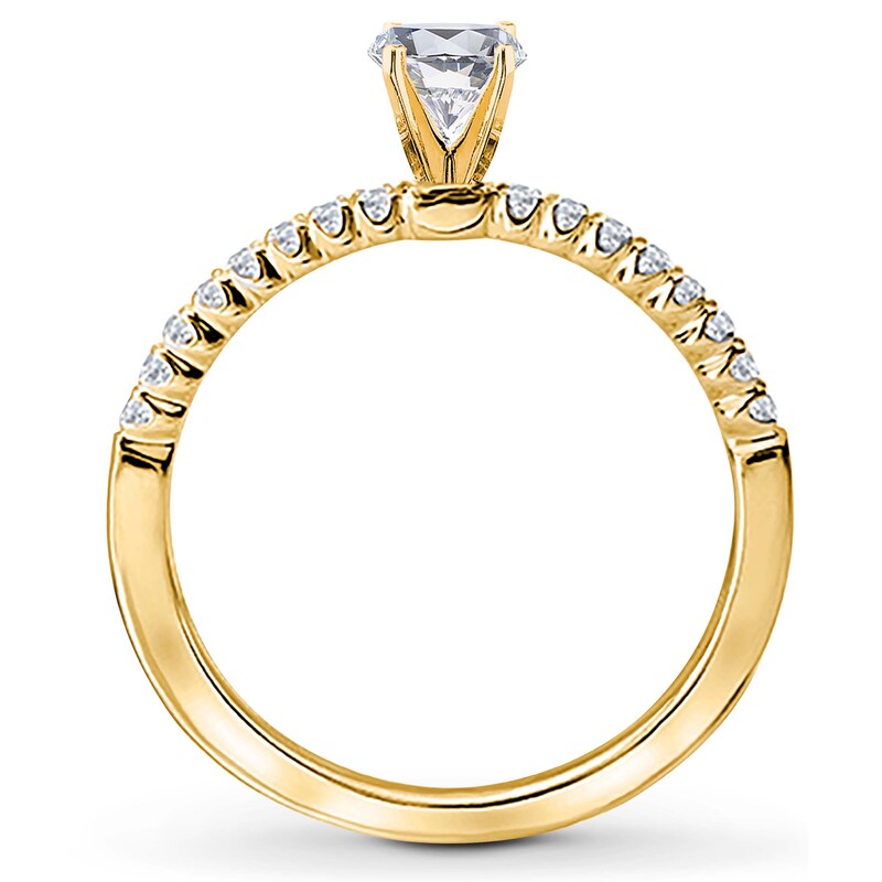 Main Image 2 of Previously Owned Diamond Engagement Ring Setting 1/6 ct tw Round 14K Yellow Gold