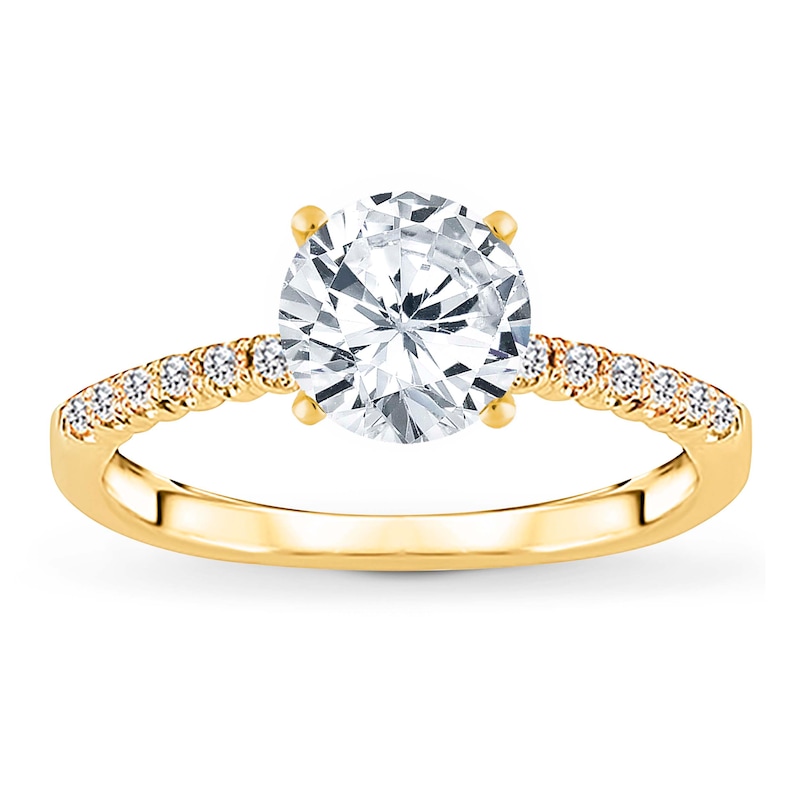 Main Image 3 of Previously Owned Diamond Engagement Ring Setting 1/6 ct tw Round 14K Yellow Gold