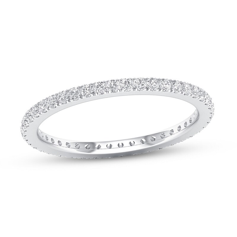 Main Image 1 of Previously Owned Diamond Eternity Band 1/3 ct tw Round 14K White Gold