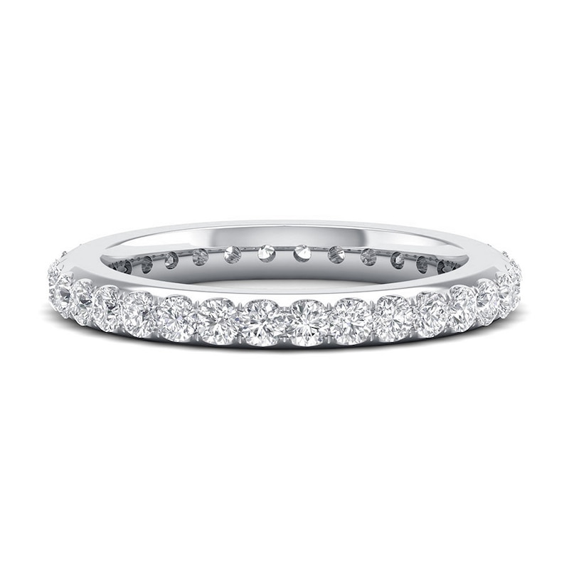 Main Image 4 of Previously Owned Diamond Eternity Band 1 ct tw Round 14K White Gold