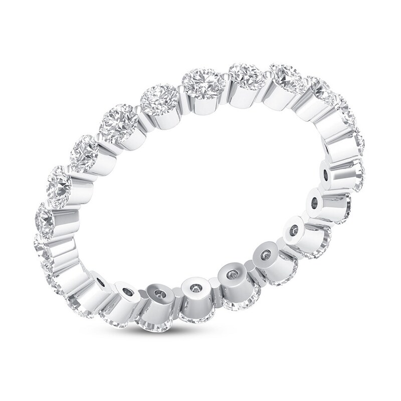Main Image 4 of Previously Owned Diamond Eternity Ring 1 ct tw Round 14K White Gold