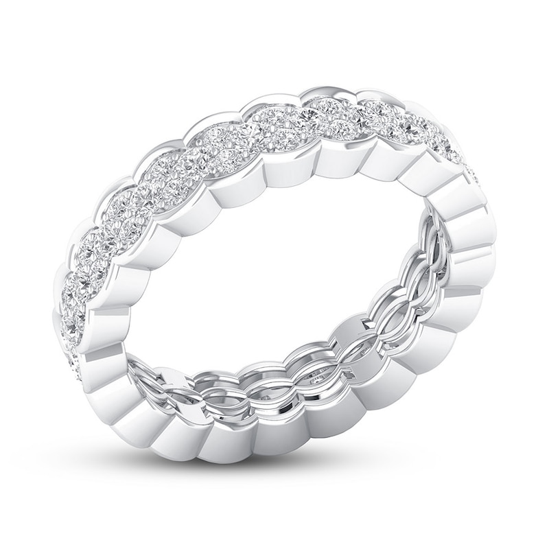 Main Image 4 of Previously Owned Diamond Eternity Band 1 ct tw Round 14K White Gold