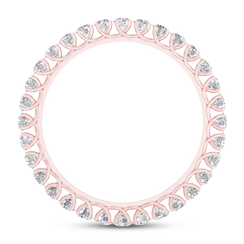 Main Image 2 of Previously Owned Diamond Eternity Band 1 ct tw Round 14K Rose Gold