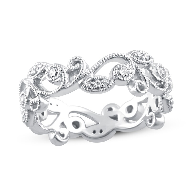 Main Image 1 of Previously Owned Diamond Eternity Band 1/4 ct tw Round 14K White Gold