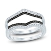 Thumbnail Image 1 of Previously Owned Black & White Diamond Anniversary Enhancer Band 3/8 ct tw Round 14K White Gold