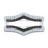 Thumbnail Image 3 of Previously Owned Black & White Diamond Anniversary Enhancer Band 3/8 ct tw Round 14K White Gold