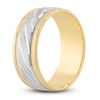 Thumbnail Image 2 of Previously Owned Men's High-Polish Wedding Band 14K Two-Tone Gold 8.0mm