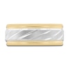 Thumbnail Image 3 of Previously Owned Men's High-Polish Wedding Band 14K Two-Tone Gold 8.0mm