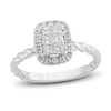 Thumbnail Image 1 of Previously Owned Princess & Round Diamond Fashion Ring 1/2 ct tw 10K White Gold