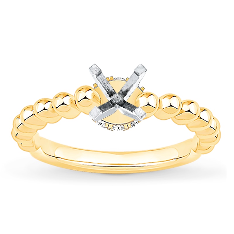 Main Image 1 of Previously Owned Diamond Engagement Ring Setting 1/10 ct tw Round 14K Yellow Gold