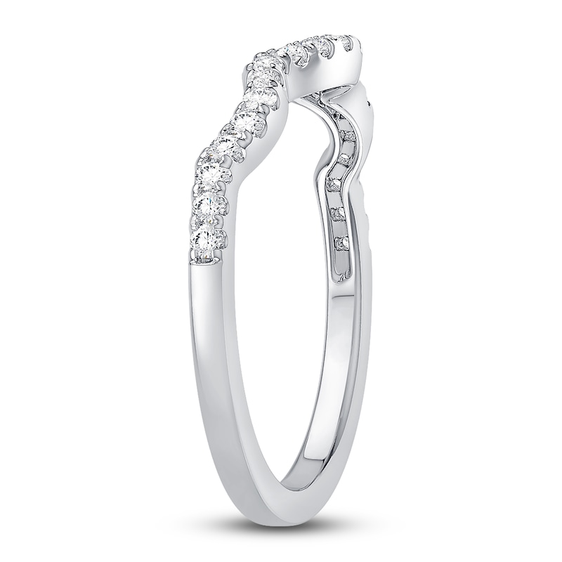Main Image 2 of Previously Owned Brilliant Moments Diamond Wedding Band 1/5 ct tw Round 14K White Gold