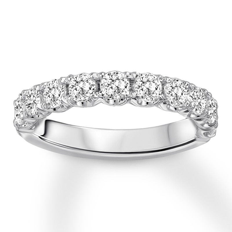 Main Image 1 of Previously Owned Diamond Anniversary Band 1 carat tw Round-cut 14K White Gold