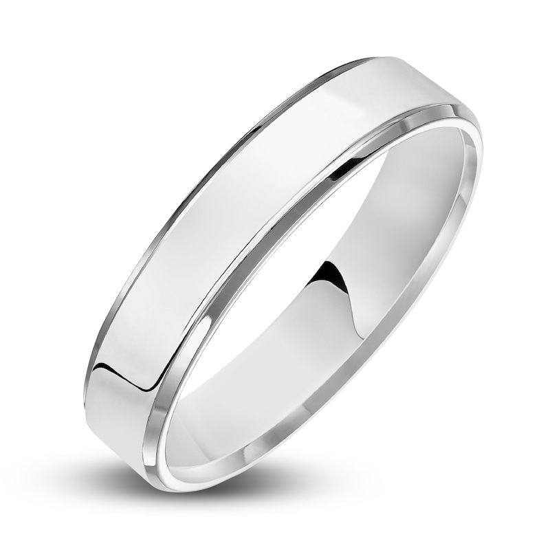 Main Image 2 of Previously Owned Men's Beveled Edge Wedding Band Platinum 5.0mm