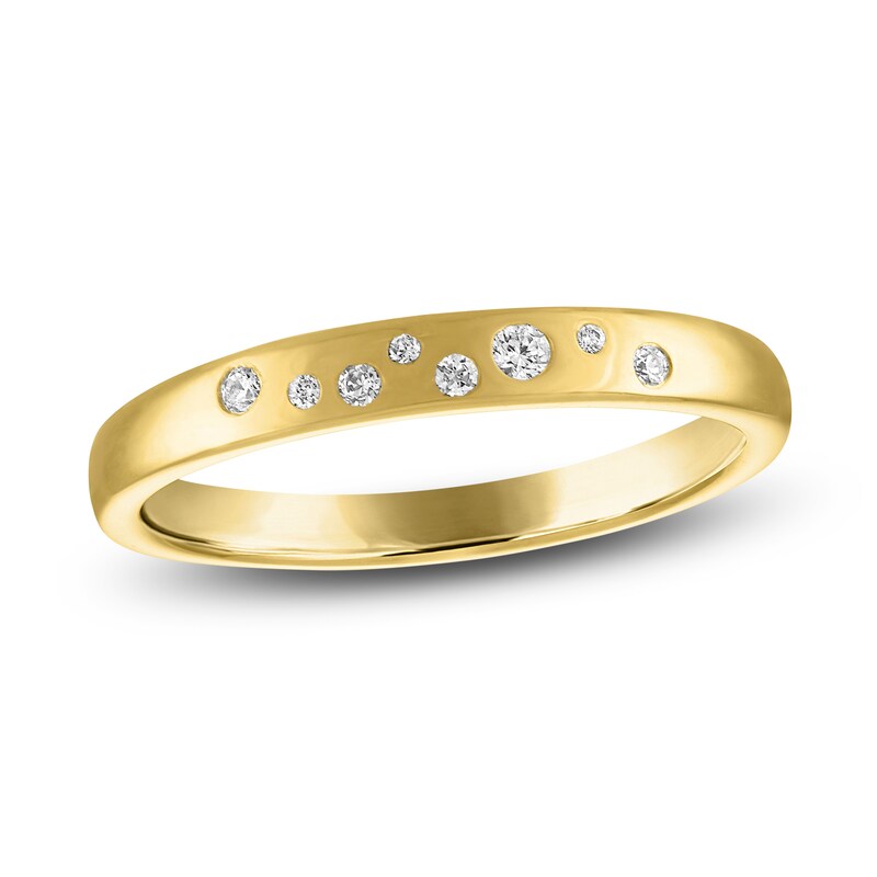 Main Image 1 of Previously Owned Diamond Scatter Wedding Band 1/15 ct tw 14K Yellow Gold