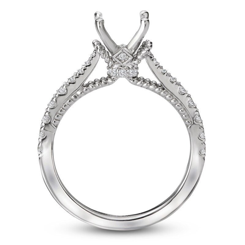 Main Image 2 of Previously Owned Diamond Engagement Ring Setting 1/3 ct tw Round Platinum
