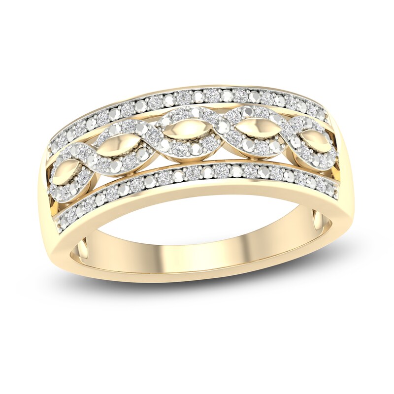 Main Image 1 of Previously Owned Diamond Wedding Band 1/8 ct tw Round 14K Yellow Gold