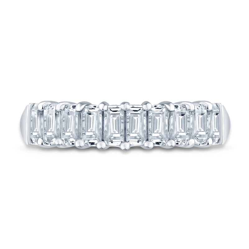 Main Image 3 of Previously Owned Pnina Tornai Lab-Grown Diamond Anniversary Band 2 ct tw Emerald 14K White Gold