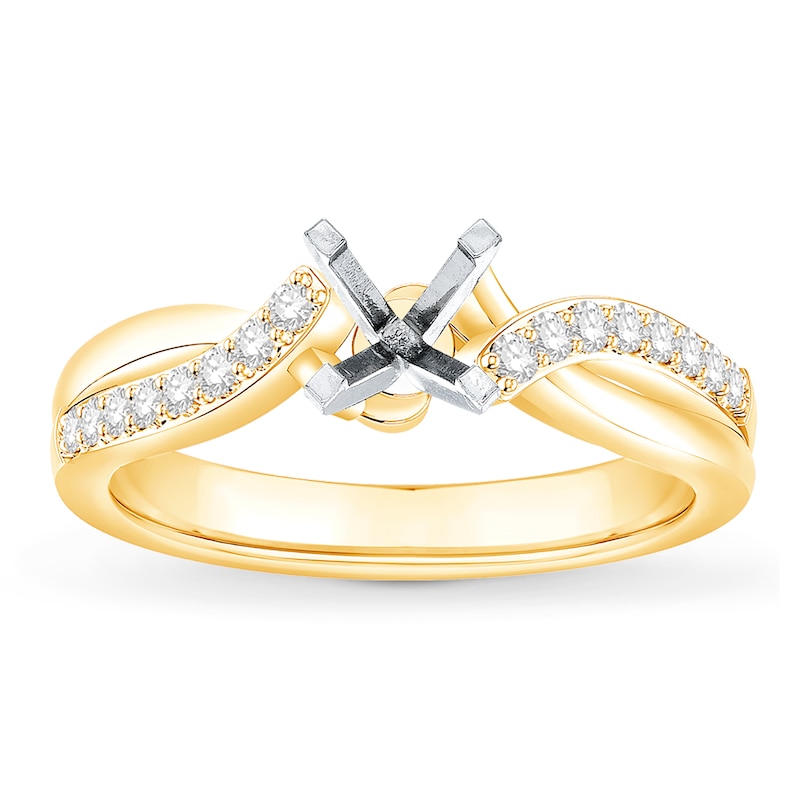 Main Image 1 of Previously Owned Diamond Engagement Ring Setting 1/5 ct tw Round 14K Yellow Gold