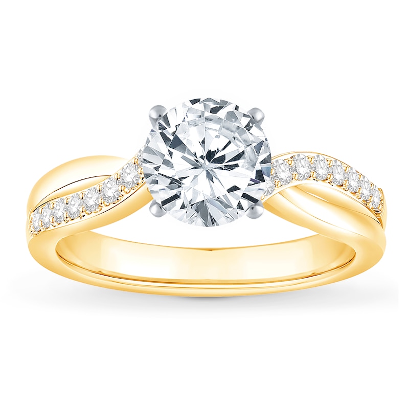 Main Image 3 of Previously Owned Diamond Engagement Ring Setting 1/5 ct tw Round 14K Yellow Gold