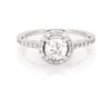 Thumbnail Image 1 of Previously Owned Round-Cut Diamond Halo Engagement Ring 1 ct tw 14K White Gold Size 5