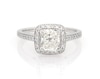 Thumbnail Image 1 of Previously Owned Cushion-Cut Diamond Engagement Ring 1-1/8 ct tw 14K White Gold Size 6
