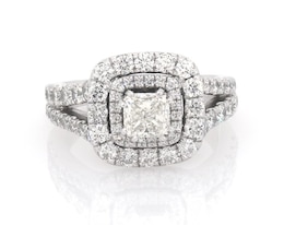 Previously Owned Radiant-Cut Diamond Engagement Ring 2 ct tw 14K White Gold Size 6