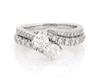 Thumbnail Image 1 of Previously Owned Round-Cut Diamond Two-Stone Bridal Set 1-5/8 ct tw 14K White Gold Size 6.75