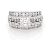 Thumbnail Image 1 of Previously Owned Princess-Cut Diamond Bridal Set 2-1/8 ct tw 14K White Gold Size 6.25