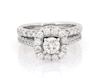 Thumbnail Image 1 of Previously Owned Neil Lane Round-Cut Diamond Halo Bridal Set 1-1/3 ct tw 14K White Gold Size 4.75