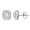 Thumbnail Image 1 of Previously Owned Diamond Earrings 5/8 ct tw Emerald-cut/Round 14K White Gold
