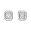 Thumbnail Image 2 of Previously Owned Diamond Earrings 5/8 ct tw Emerald-cut/Round 14K White Gold
