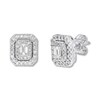Thumbnail Image 3 of Previously Owned Diamond Earrings 5/8 ct tw Emerald-cut/Round 14K White Gold
