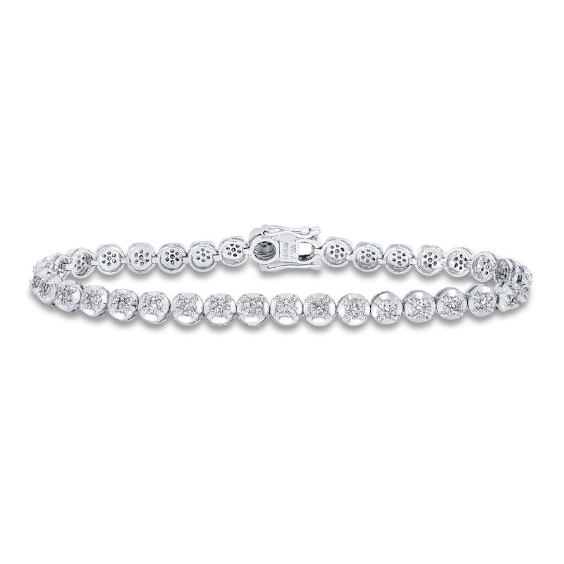 Main Image 1 of Previously Owned Diamond Tennis Bracelet 1/2 ct tw Round-cut 10K White Gold