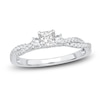 Thumbnail Image 1 of Previously Owned Diamond 3-Stone Engagement Ring 5/8 ct tw Princess/Round 14K White Gold