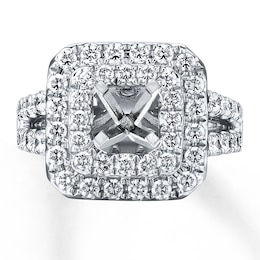 Previously Owned Diamond Ring Setting 1-1/2 ct tw Round-cut 14K White Gold