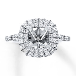Previously Owned Diamond Ring Setting 3/4 carat tw Round 14K White Gold