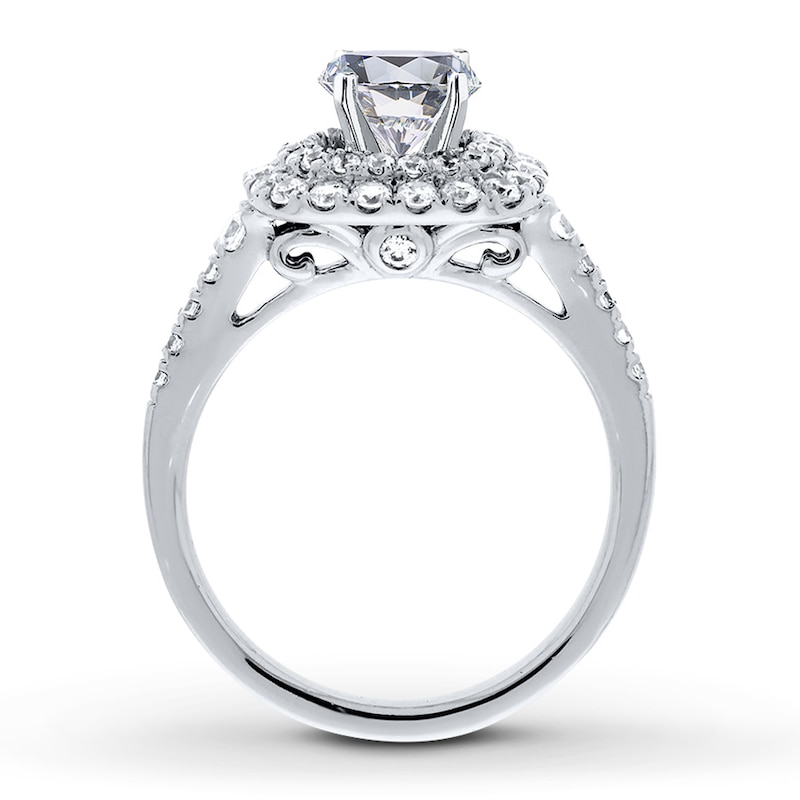 Main Image 2 of Previously Owned Diamond Ring Setting 3/4 carat tw Round 14K White Gold
