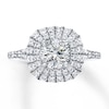 Thumbnail Image 3 of Previously Owned Diamond Ring Setting 3/4 carat tw Round 14K White Gold
