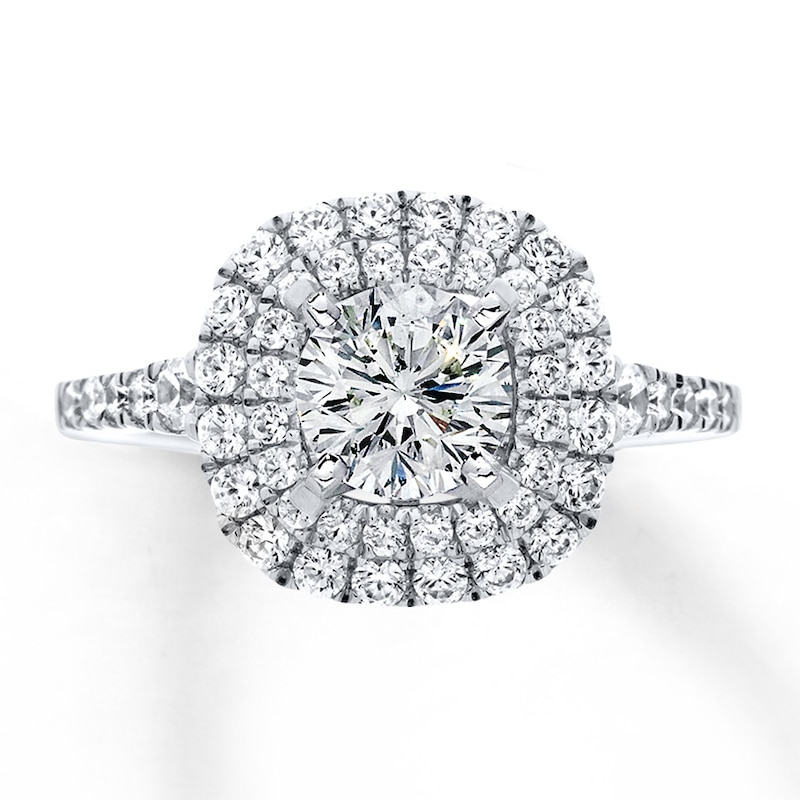 Main Image 3 of Previously Owned Diamond Ring Setting 3/4 carat tw Round 14K White Gold