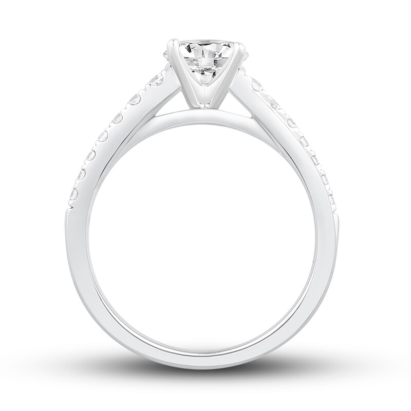 Main Image 2 of Previously Owned Diamond Engagement Ring Setting 1/3 ct tw Round Platinum