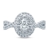 Thumbnail Image 3 of Previously Owned Pnina Tornai I Love You More Than Words Can Say Diamond Engagement Ring 1-3/8 ct tw Oval/Marquise/Round 14K White Gold