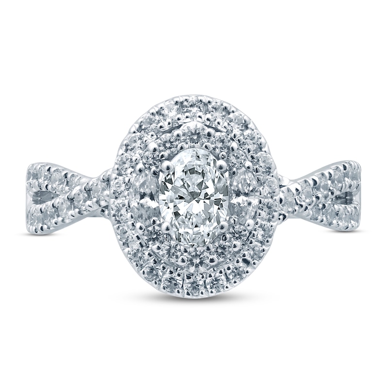 Main Image 3 of Previously Owned Pnina Tornai I Love You More Than Words Can Say Diamond Engagement Ring 1-3/8 ct tw Oval/Marquise/Round 14K White Gold