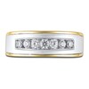 Thumbnail Image 3 of Previously Owned Men's Diamond Anniversary Band 1/2 ct tw Round 14K Two-Tone Gold