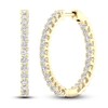 Thumbnail Image 4 of Previously Owned Lab-Grown Diamond Hoop Earrings 1-1/2 ct tw 14K Yellow Gold
